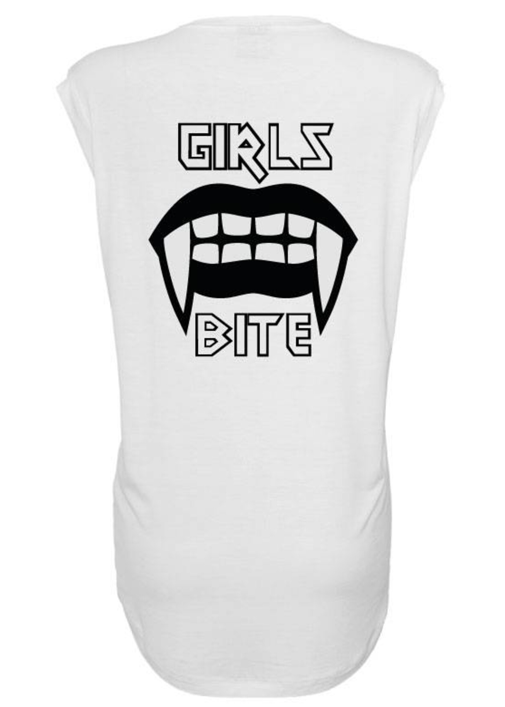 GIRLS BITE SLEEVELESS TEE WHITE
