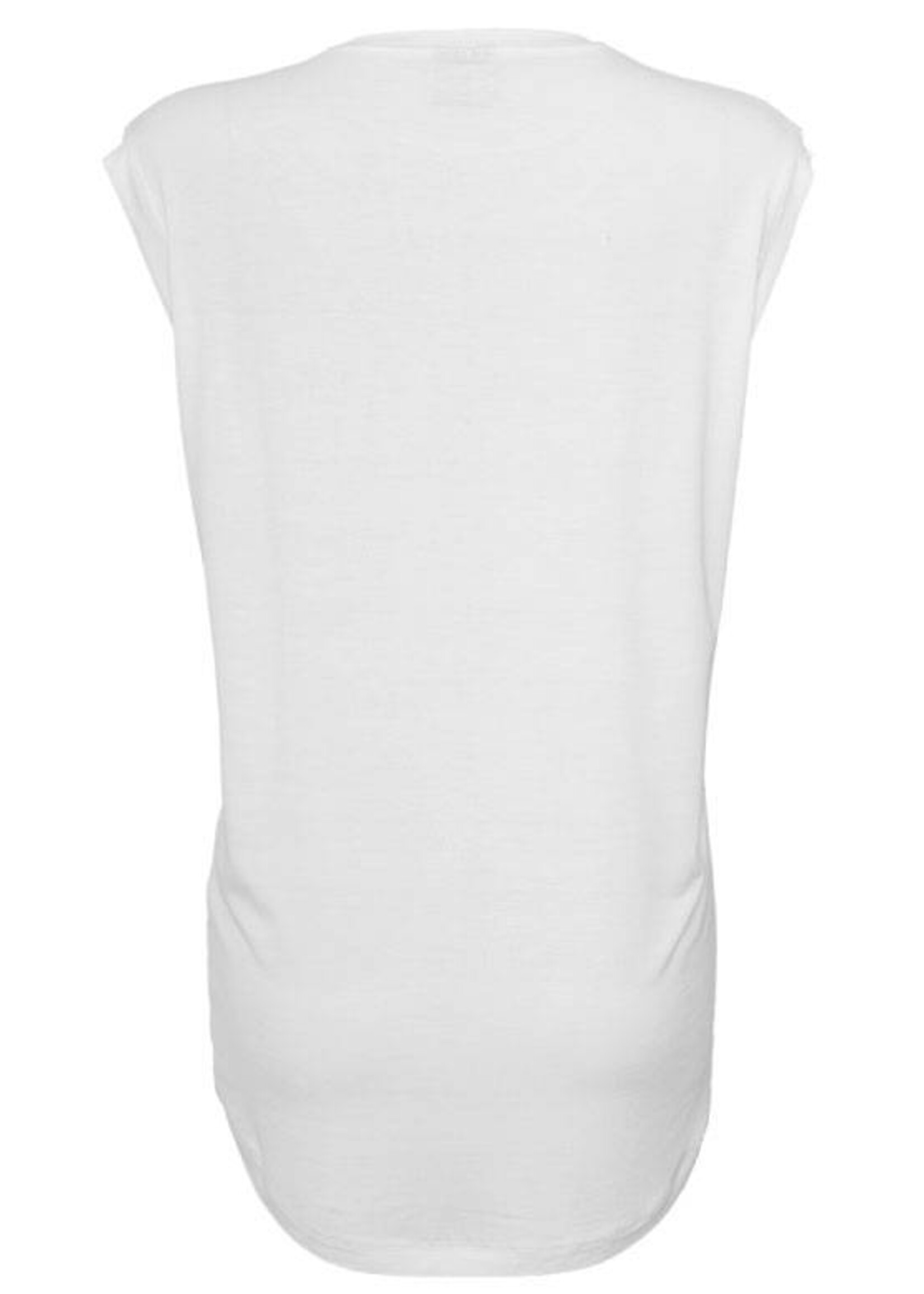 SUN'S OUT BUNS OUT SLEEVELESS TEE WHITE