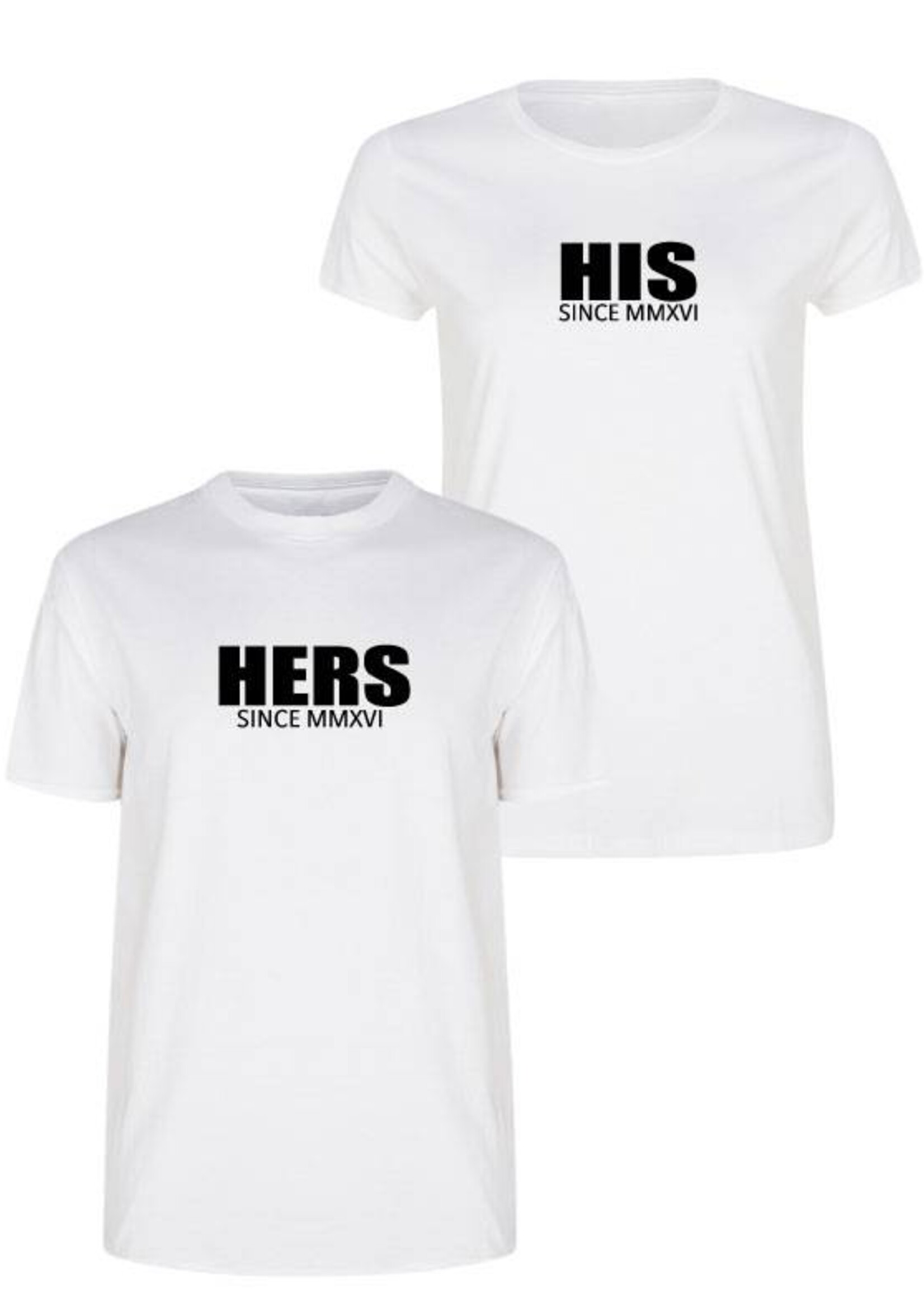 (OWN DATE) HIS & HERS COUPLE TEES