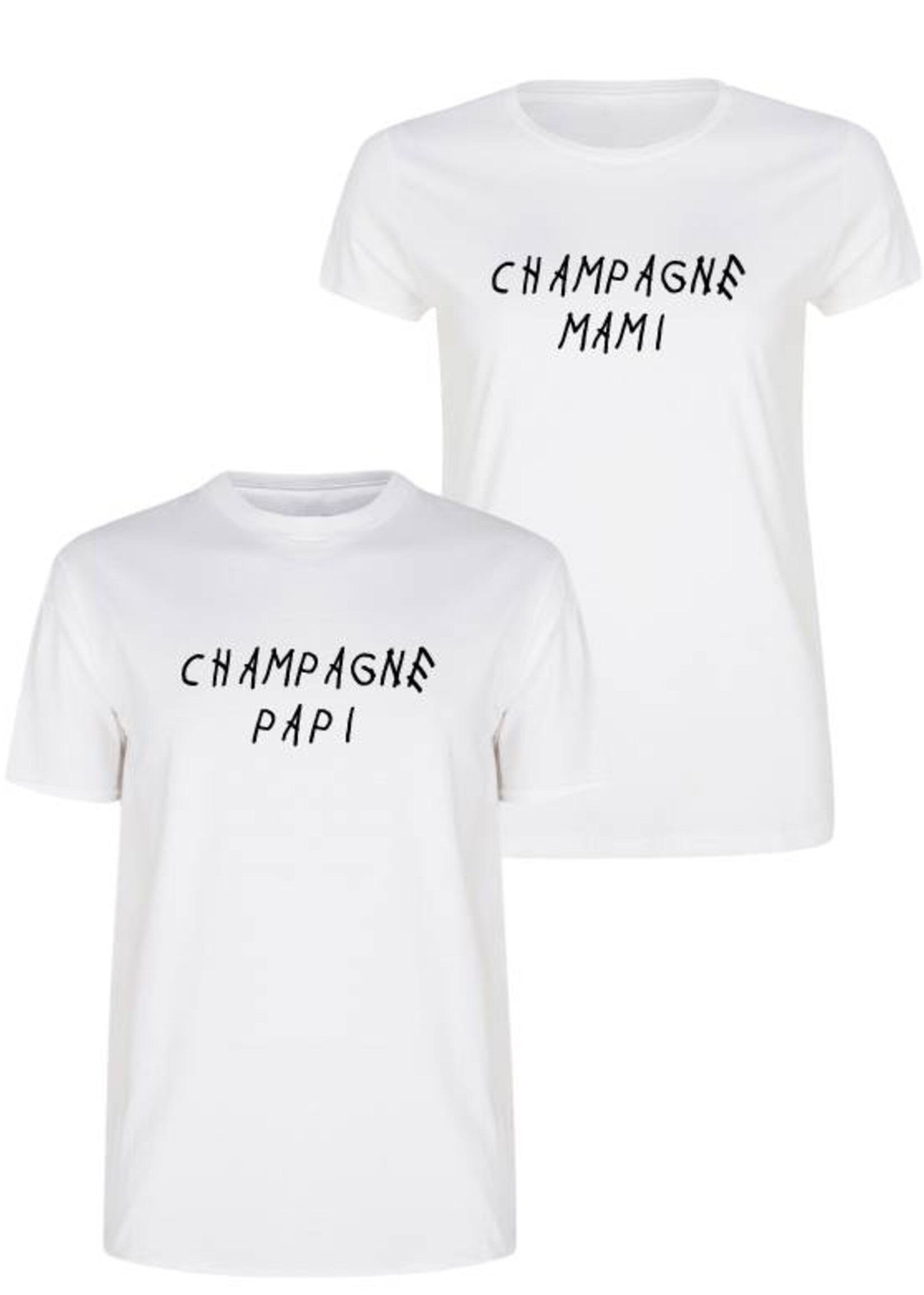CHAMPAGNE PAPI & MAMI COUPLE TEES