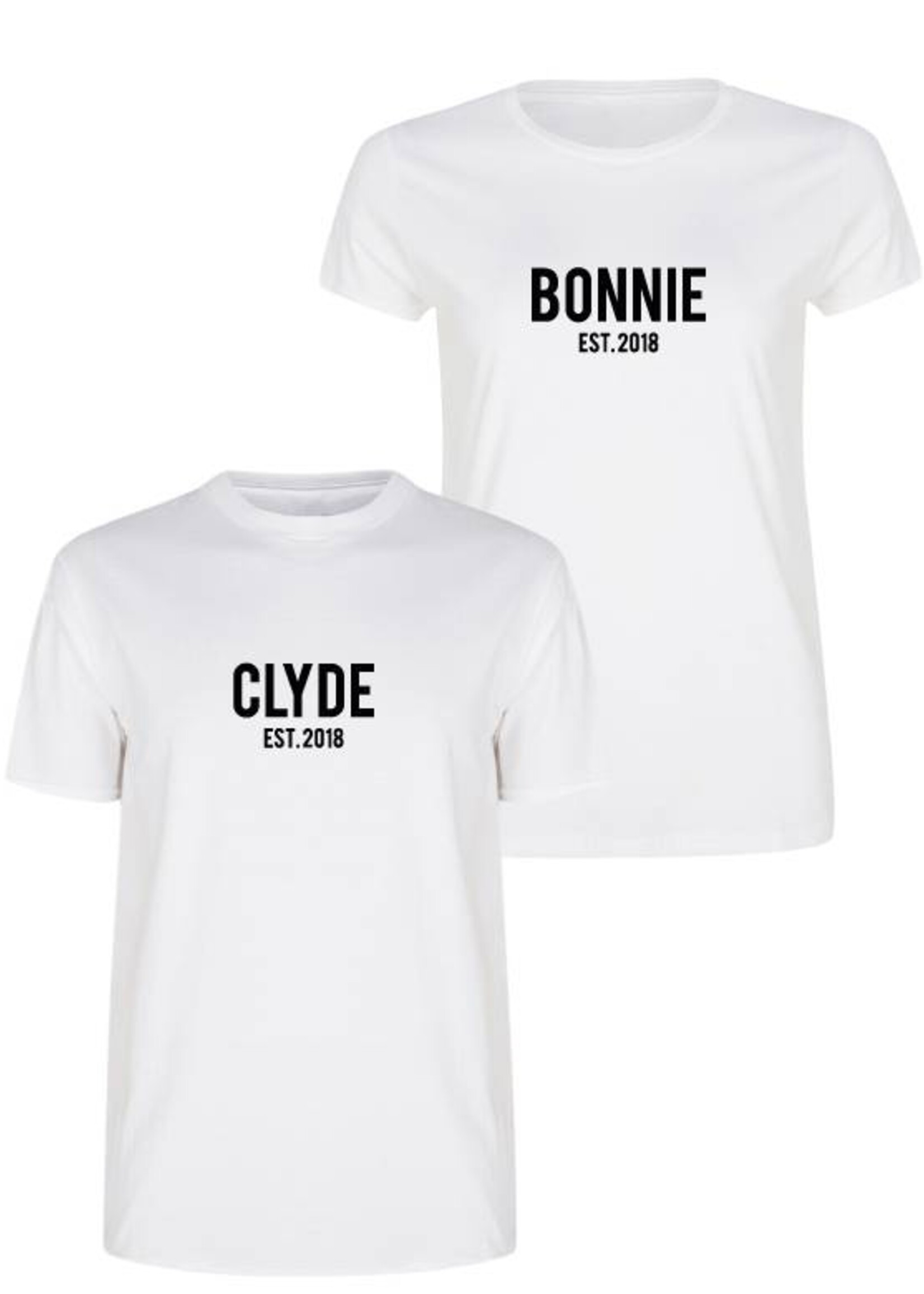 CUSTOM BONNIE & CLYDE COUPLE TEES