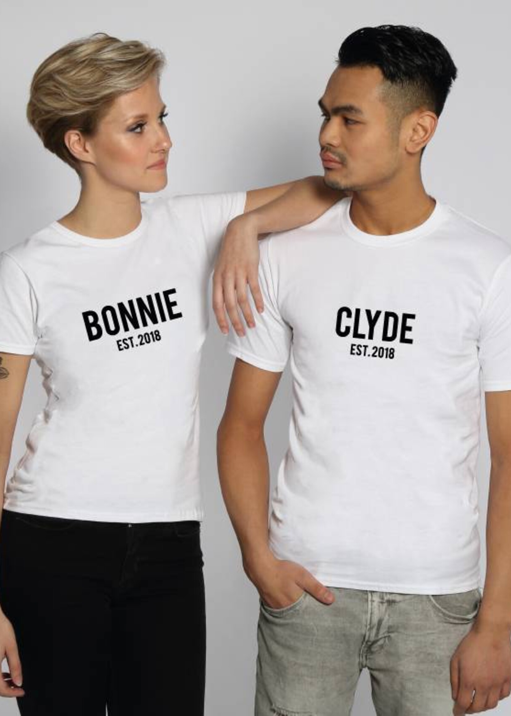 CUSTOM BONNIE & CLYDE COUPLE TEES