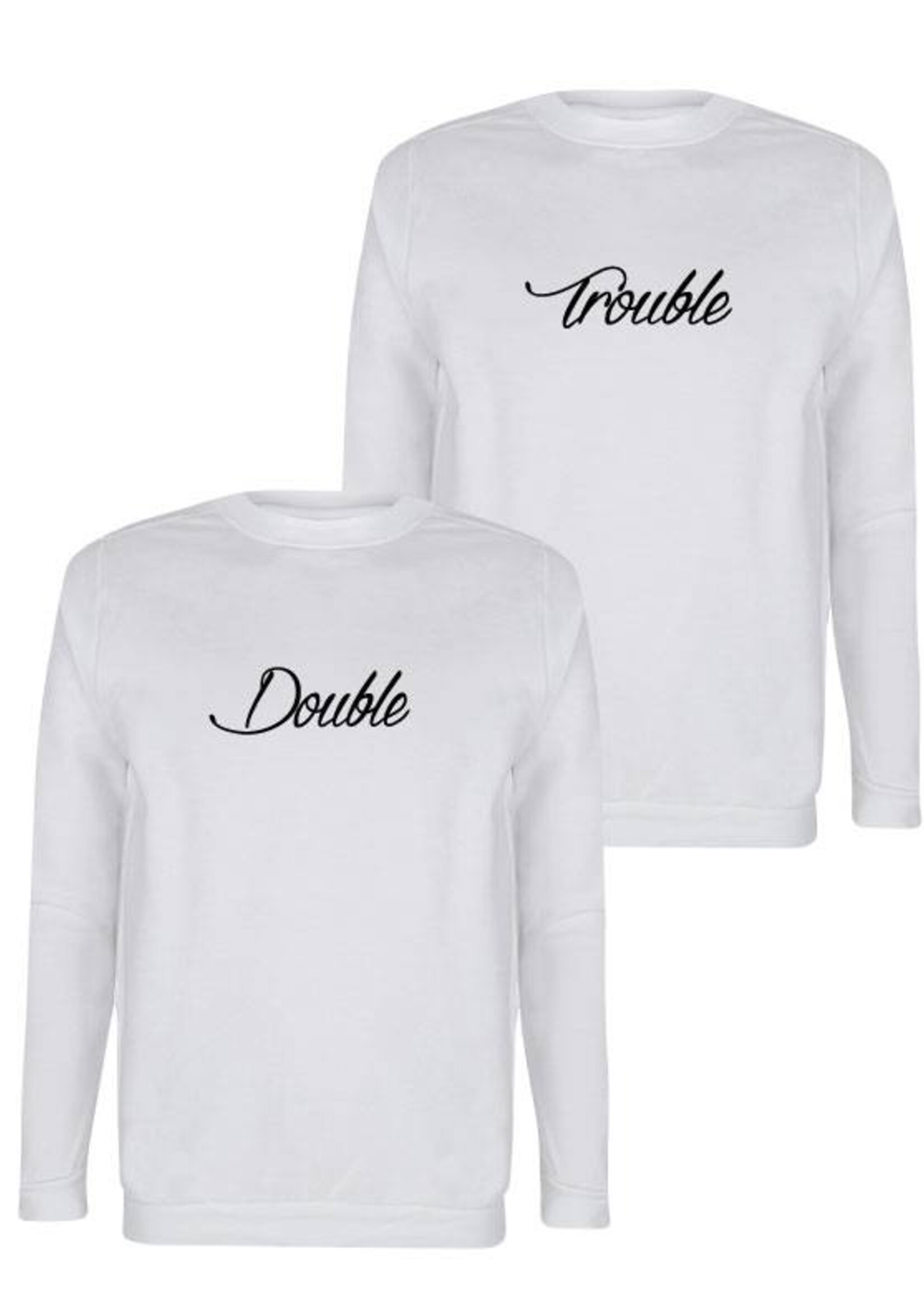 DOUBLE TROUBLE BFF SWEATERS