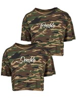 DOUBLE TROUBLE BFF CAMO CROPTOPS
