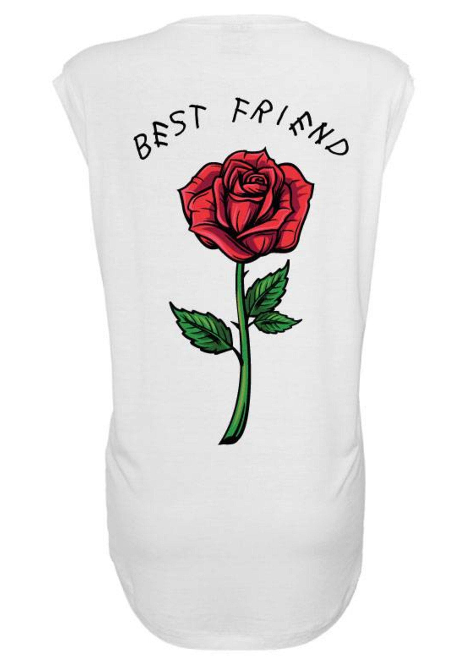 BEST FRIEND ROSE SLEEVELESS TEE