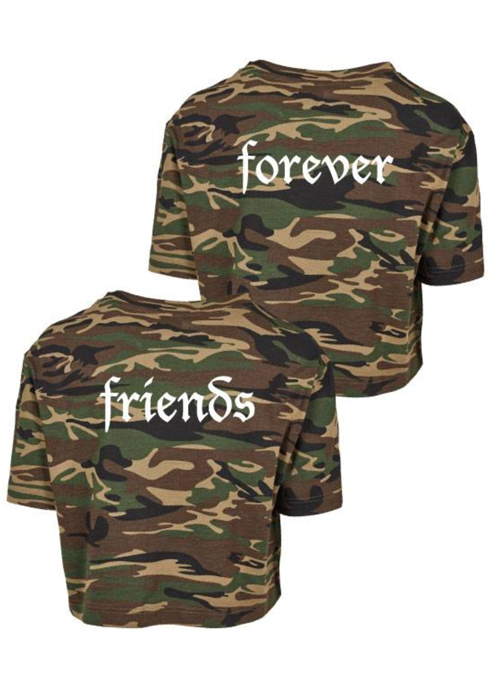 FRIENDS FOREVER CAMO CROPTOPS