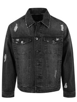 RIPPED DENIM JACKET BLACK (MEN)