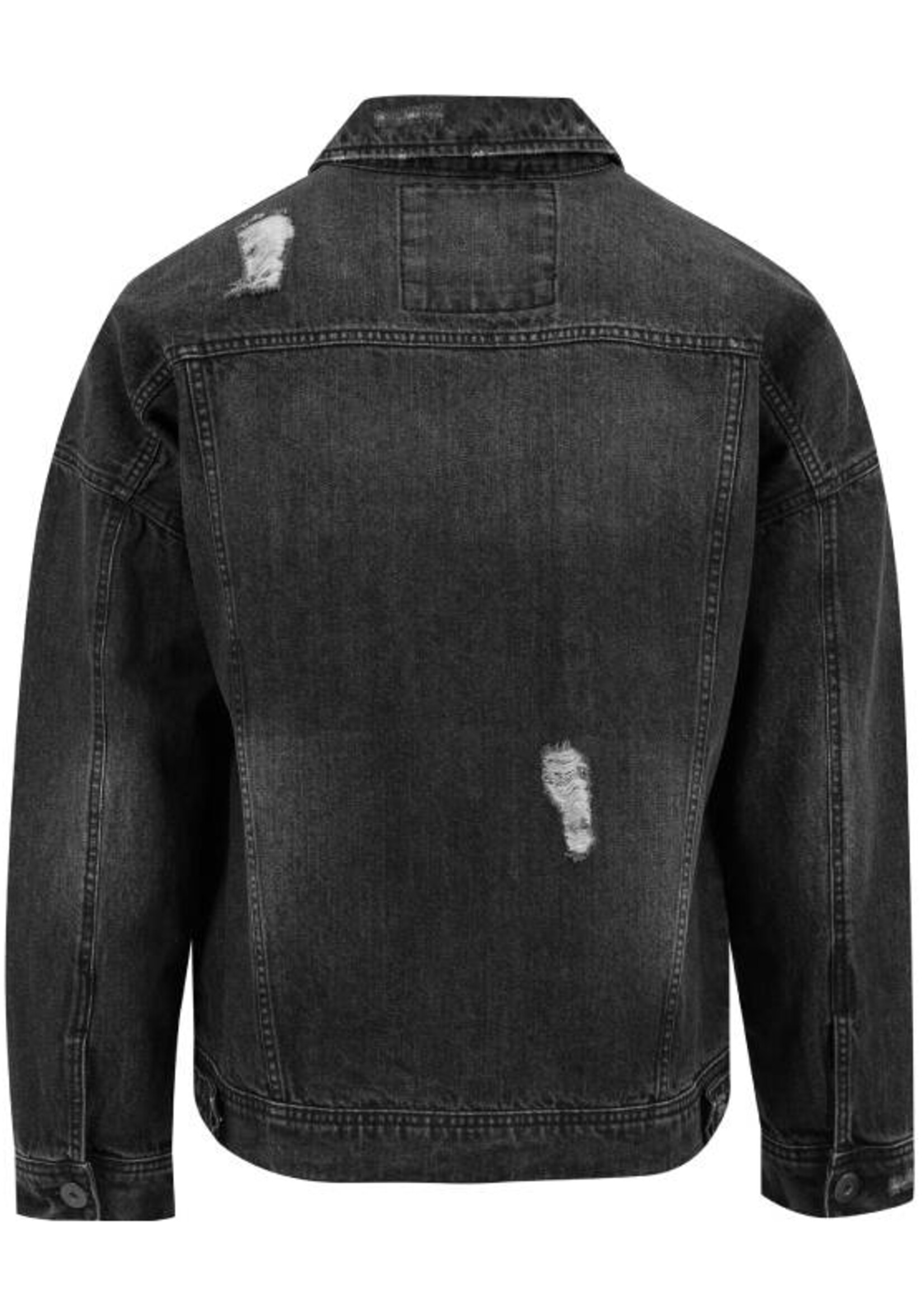 RIPPED DENIM JACKET BLACK (MEN)