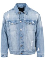 RIPPED DENIM JACKET  BLUE (MEN)