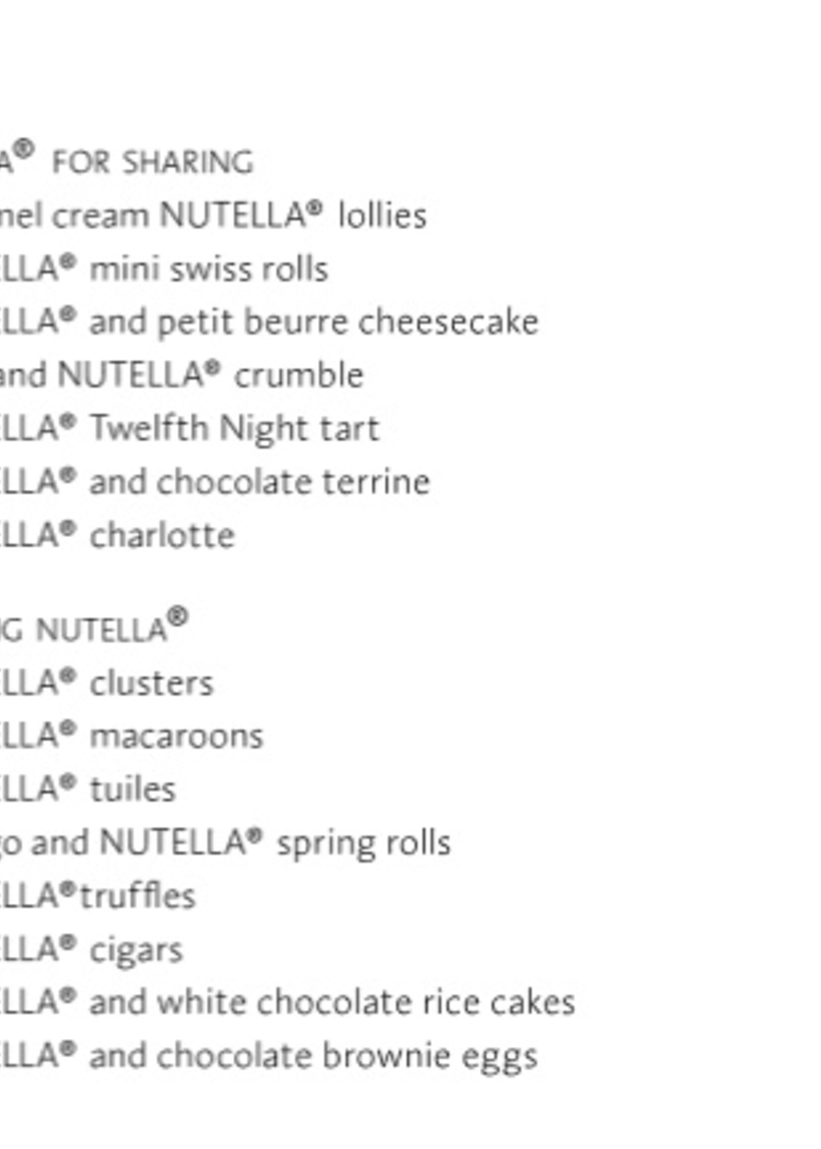 NUTELLA - THE 30 BEST RECIPES