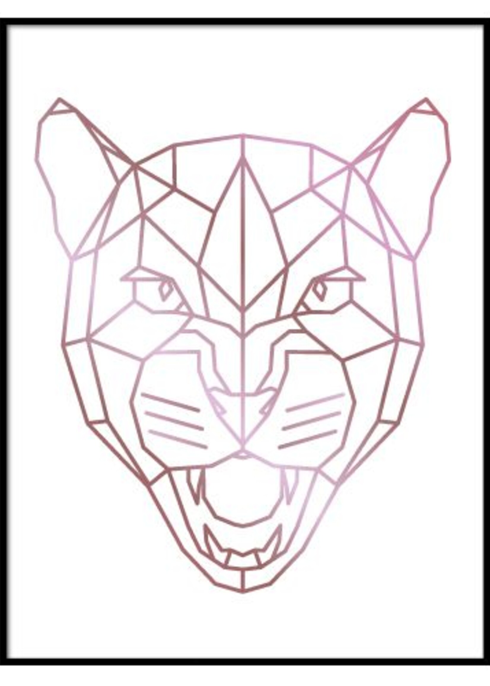 LEOPARD HEAD PINK POSTER