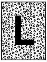 INITIAL LEOPARD BACKGROUND POSTER (CUSTOM MADE)