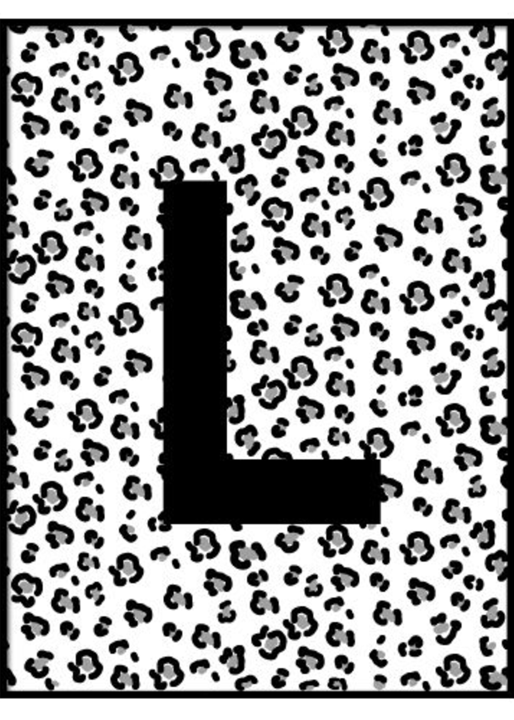 INITIAL LEOPARD BACKGROUND POSTER (CUSTOM MADE)