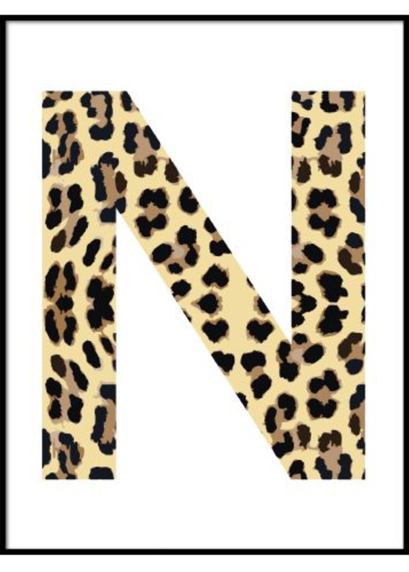 LEOPARD INITIAL POSTER (CUSTOM MADE)