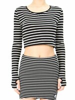 SIXTH JUNE STRIPE CROP TOP