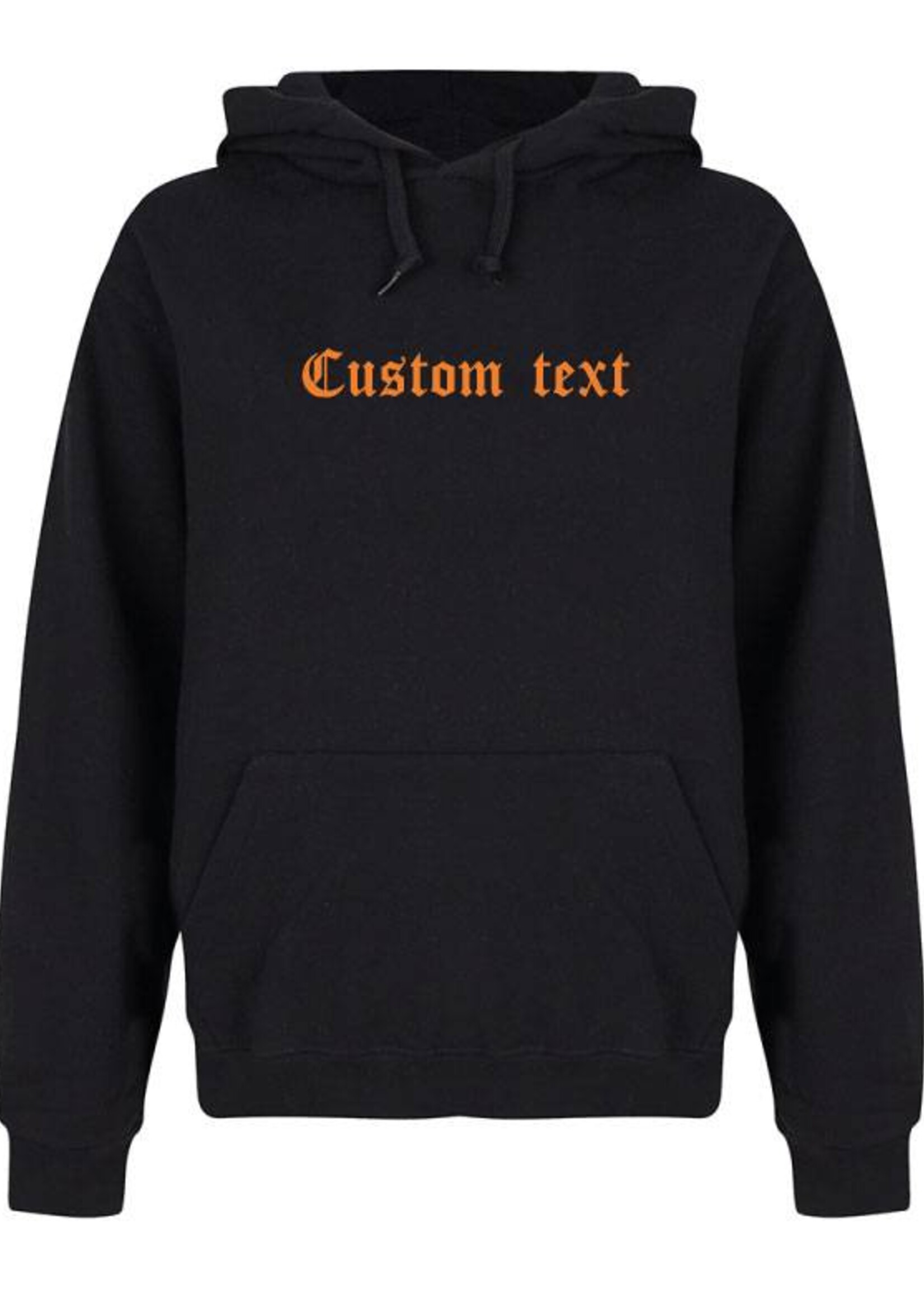 CUSTOM TEXT HOODIE NEON PRINT