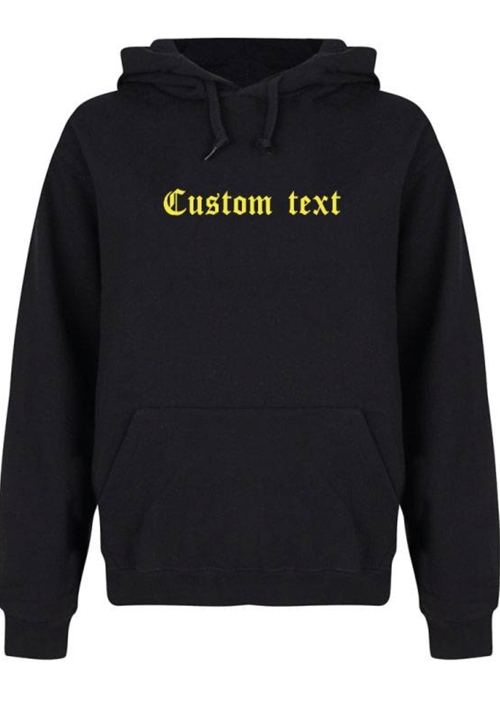CUSTOM TEXT HOODIE NEON PRINT