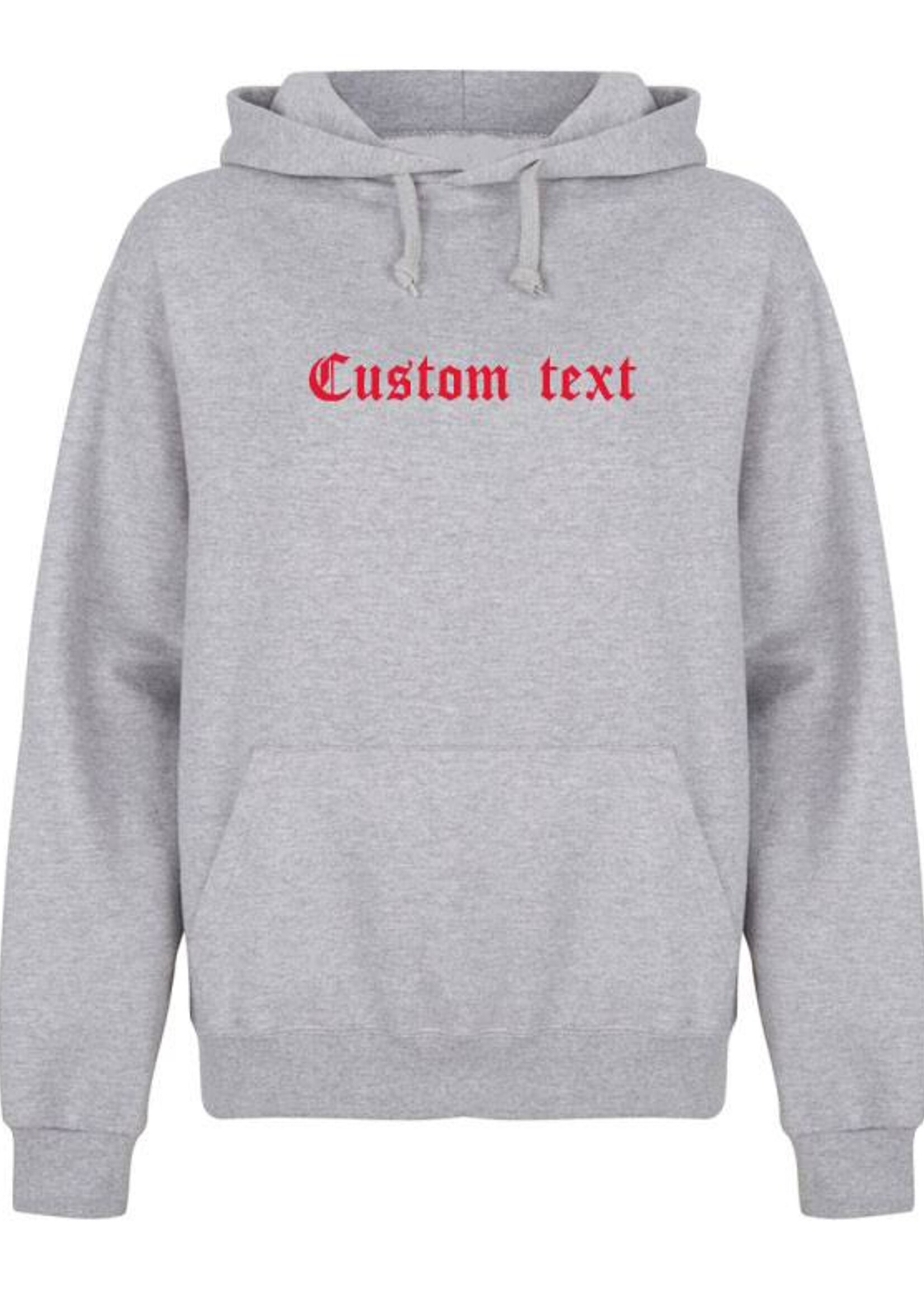 CUSTOM TEXT HOODIE NEON PRINT