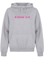 CUSTOM TEXT HOODIE NEON PRINT