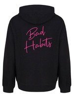 BAD HABITS SIGNATURE HOODIE NEON PINK PRINT