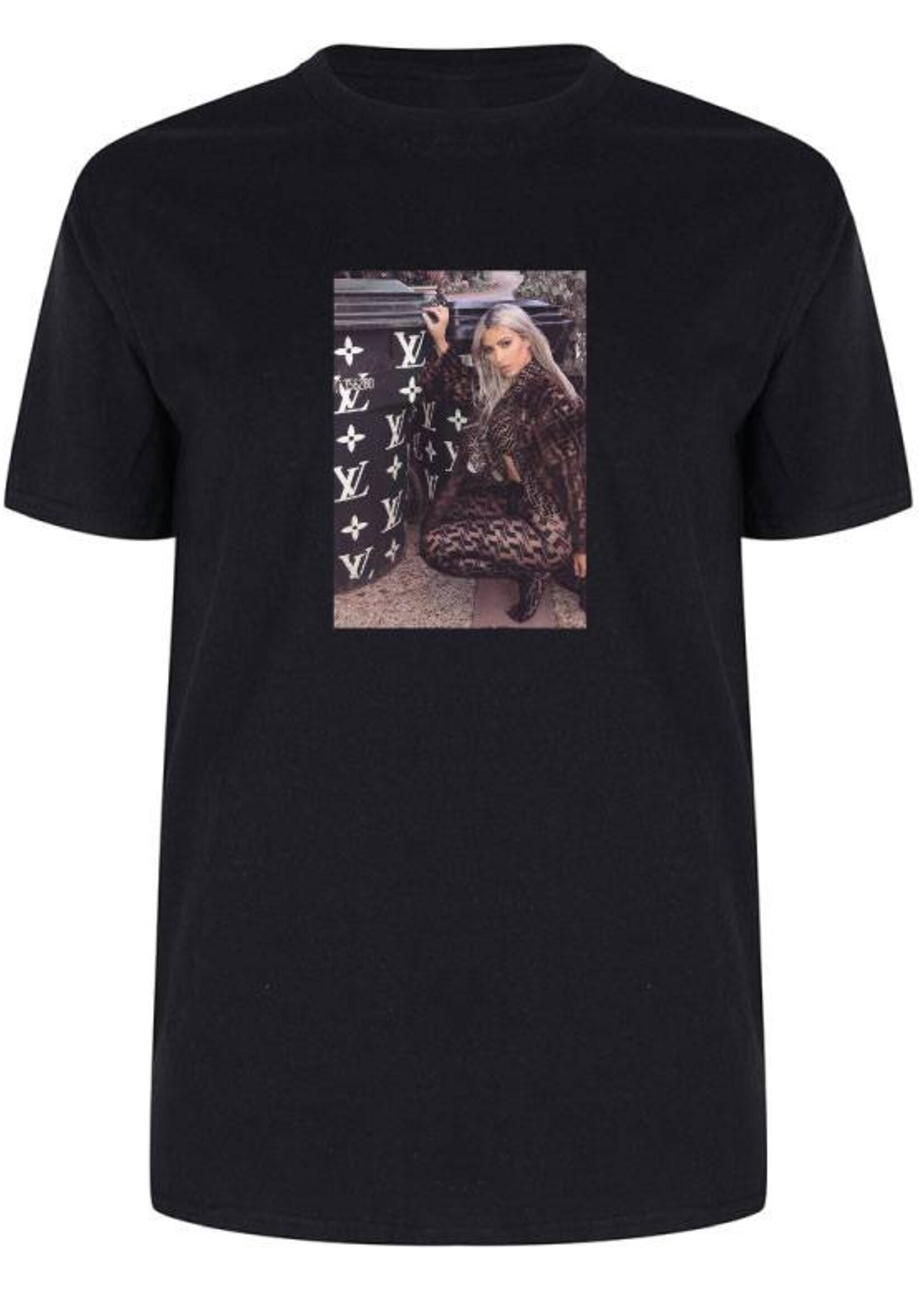 DESIGNER GIRL PHOTO TEE BLACK