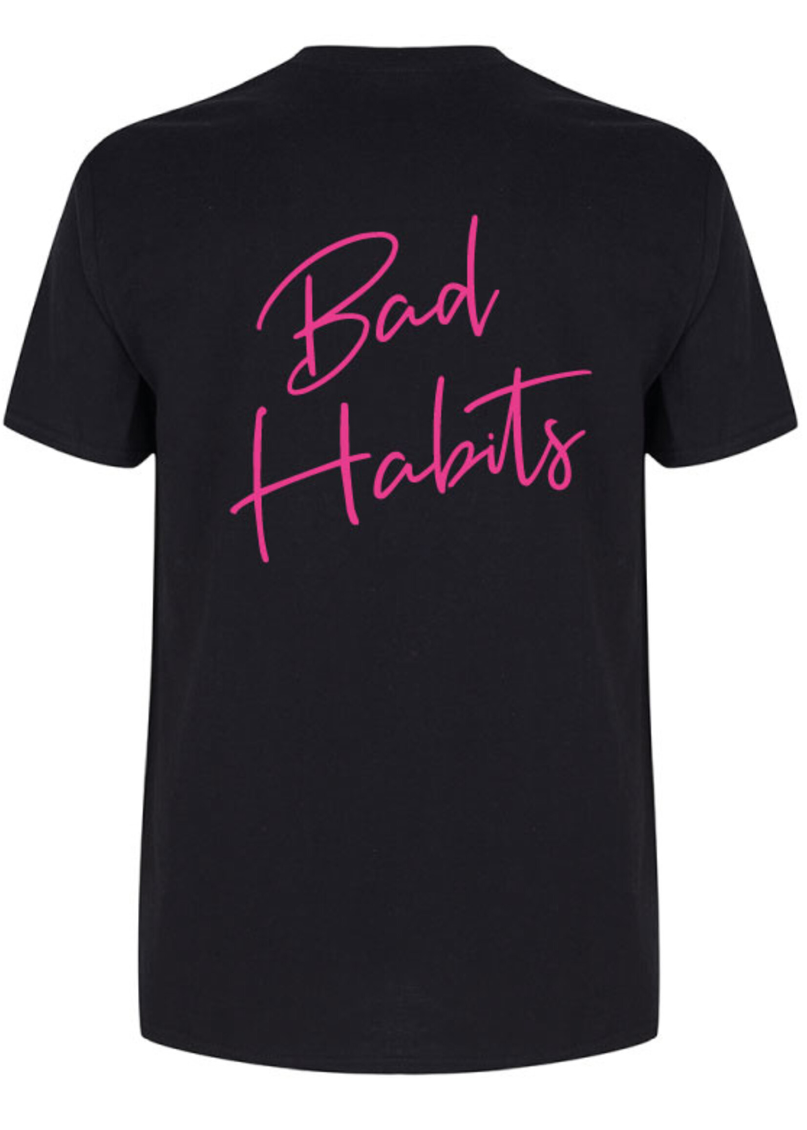 BAD HABITS SIGNATURE TEE BLACK/NEON PINK