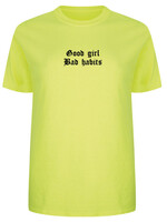 GOOD GIRL BAD HABITS LA TEE NEON YELLOW