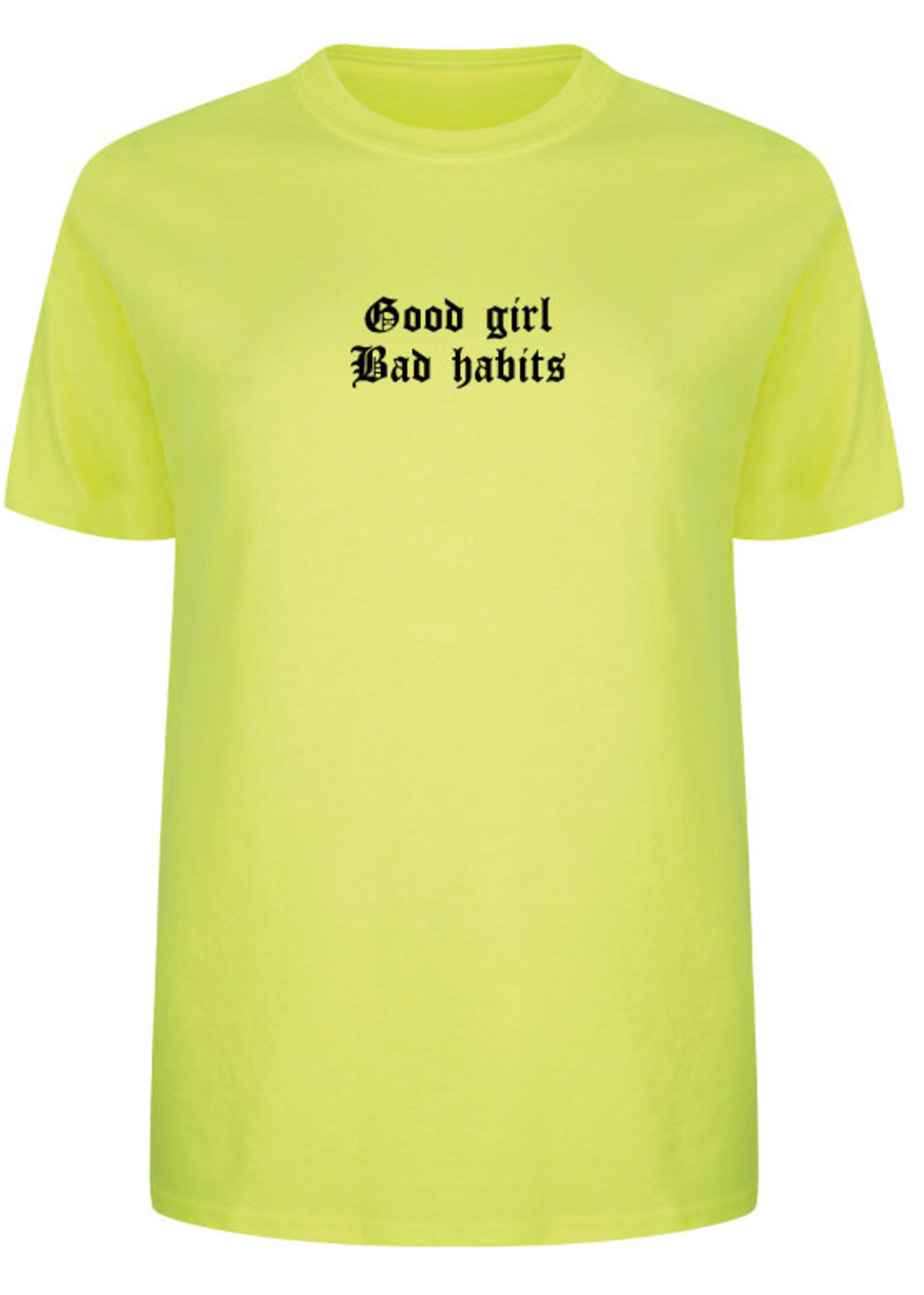 GOOD GIRL BAD HABITS LA TEE NEON YELLOW