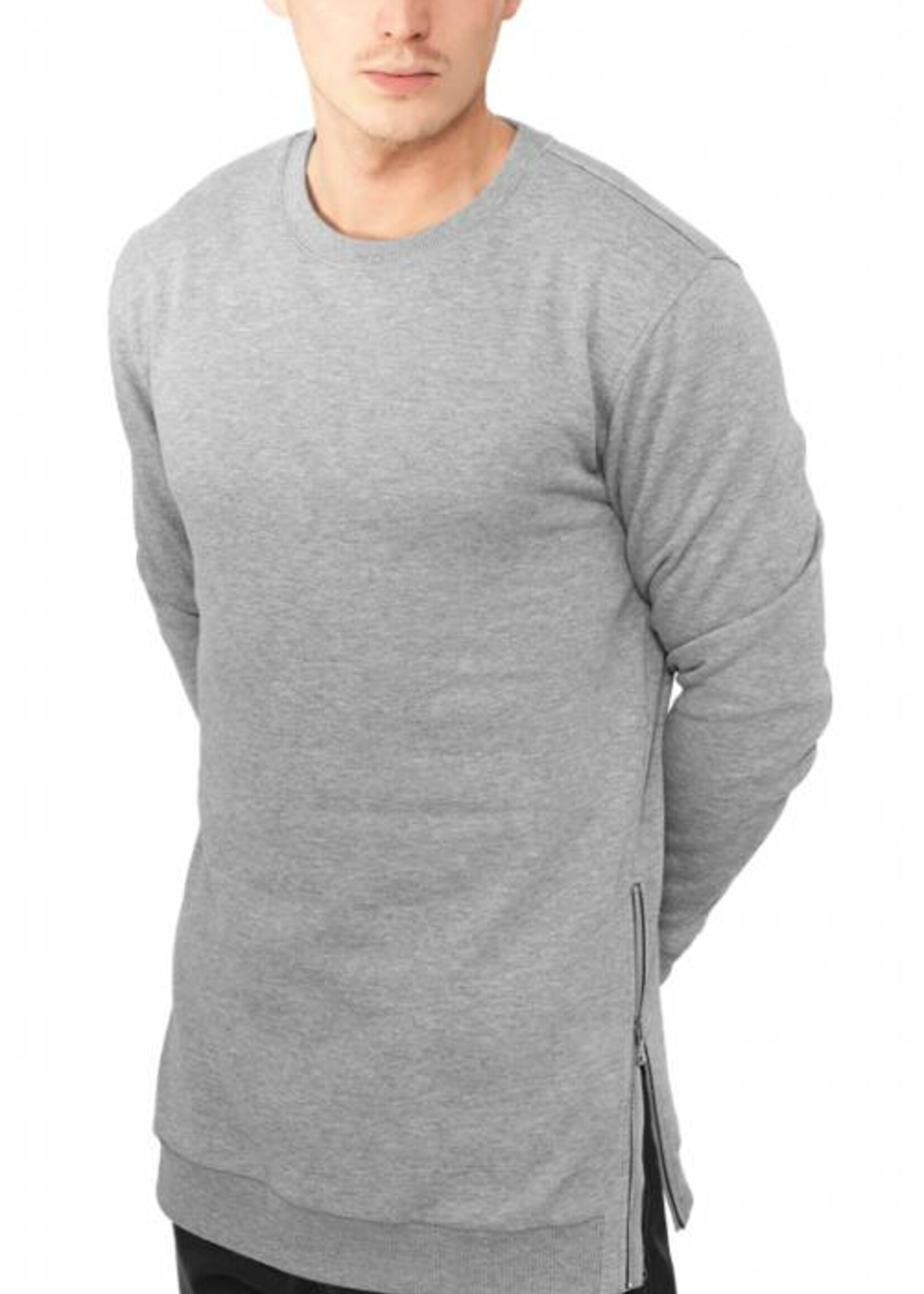 SIDE ZIP LONG SWEATER GREY (MEN)