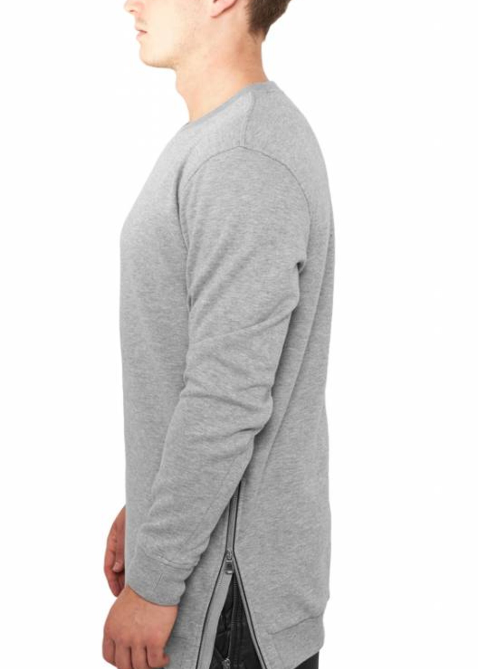 SIDE ZIP LONG SWEATER GREY (MEN)