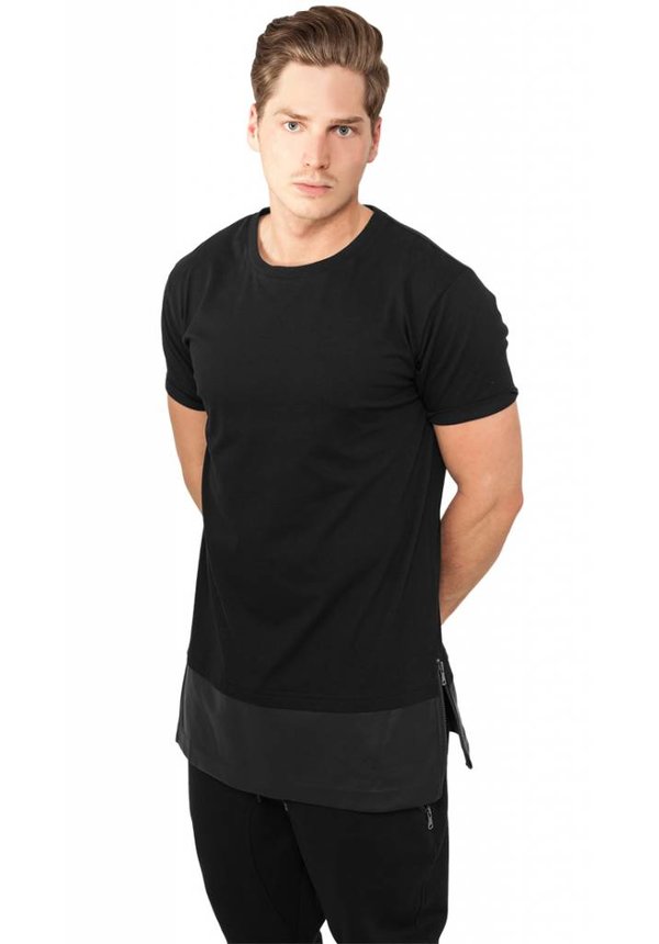 DESIGN YOUR OWN LEATHER BOTTOM LONG TEE (MEN)