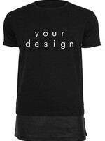 DESIGN YOUR OWN LEATHER BOTTOM LONG TEE (MEN)