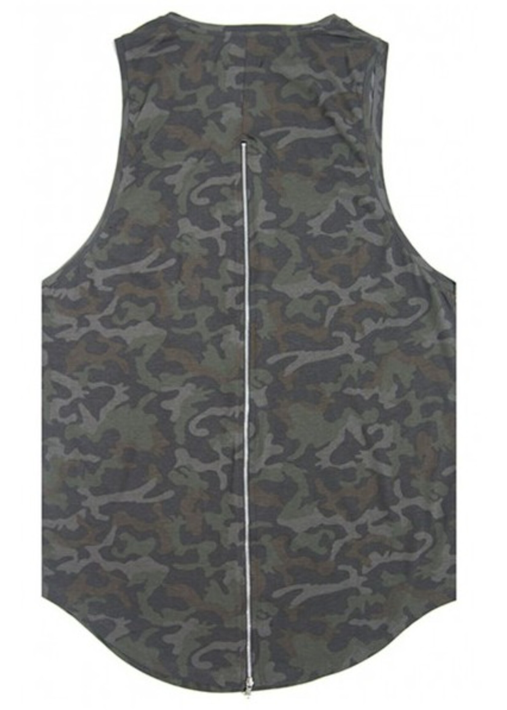 SIXTH JUNE ZIPPER LONG TANKTOP CAMO