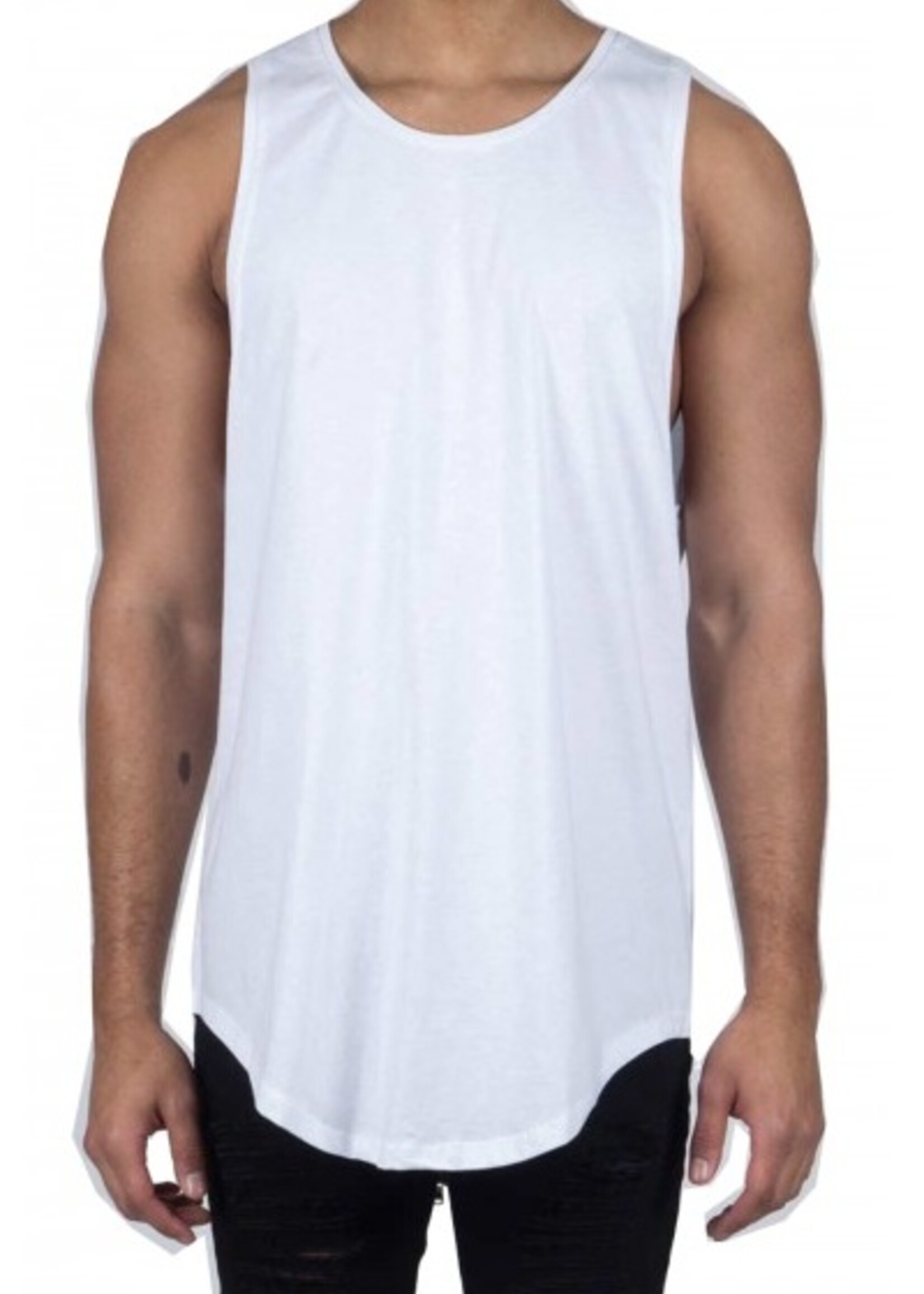 SIXTH JUNE ZIPPER LONG TANKTOP WHITE