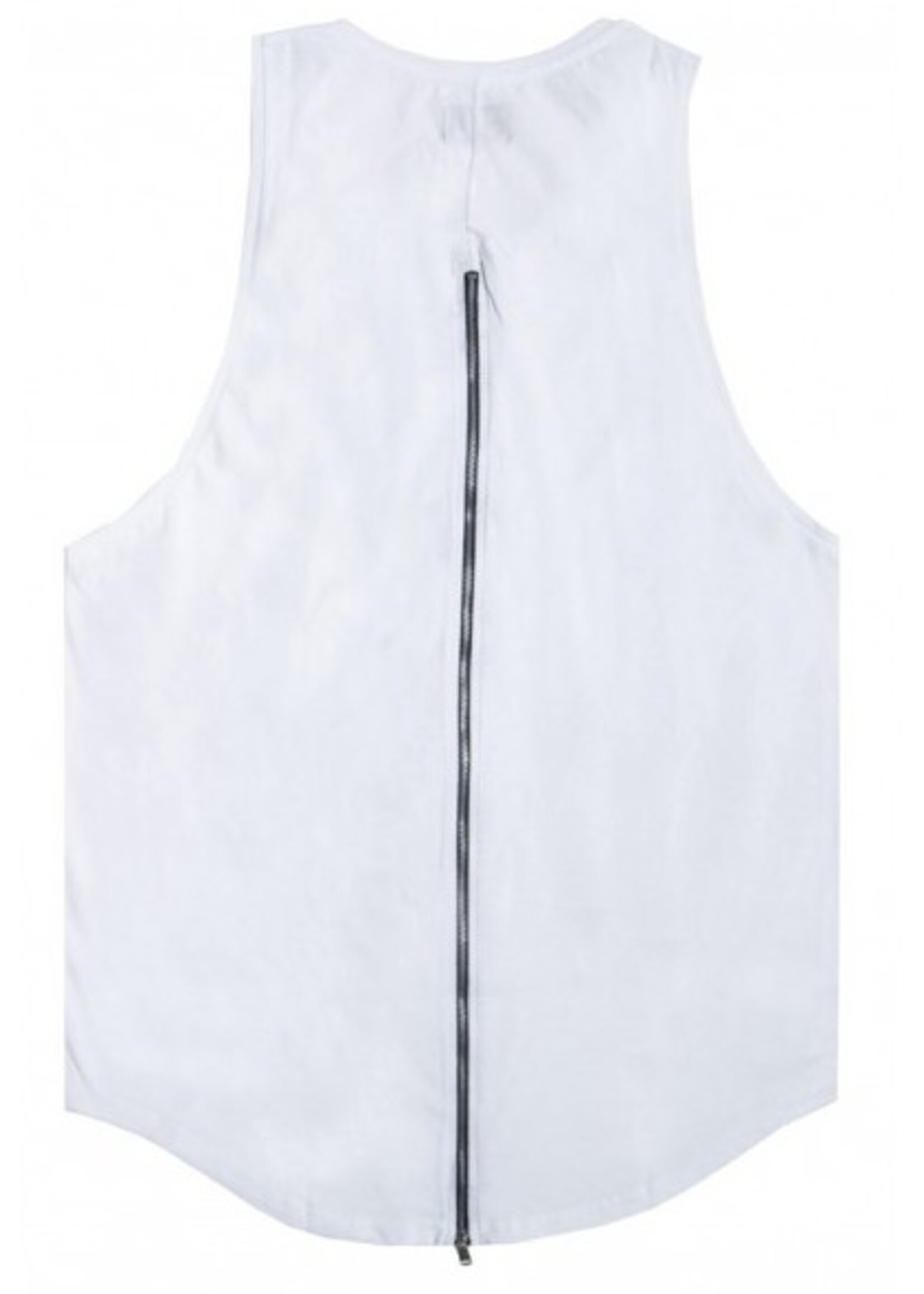 SIXTH JUNE ZIPPER LONG TANKTOP WHITE