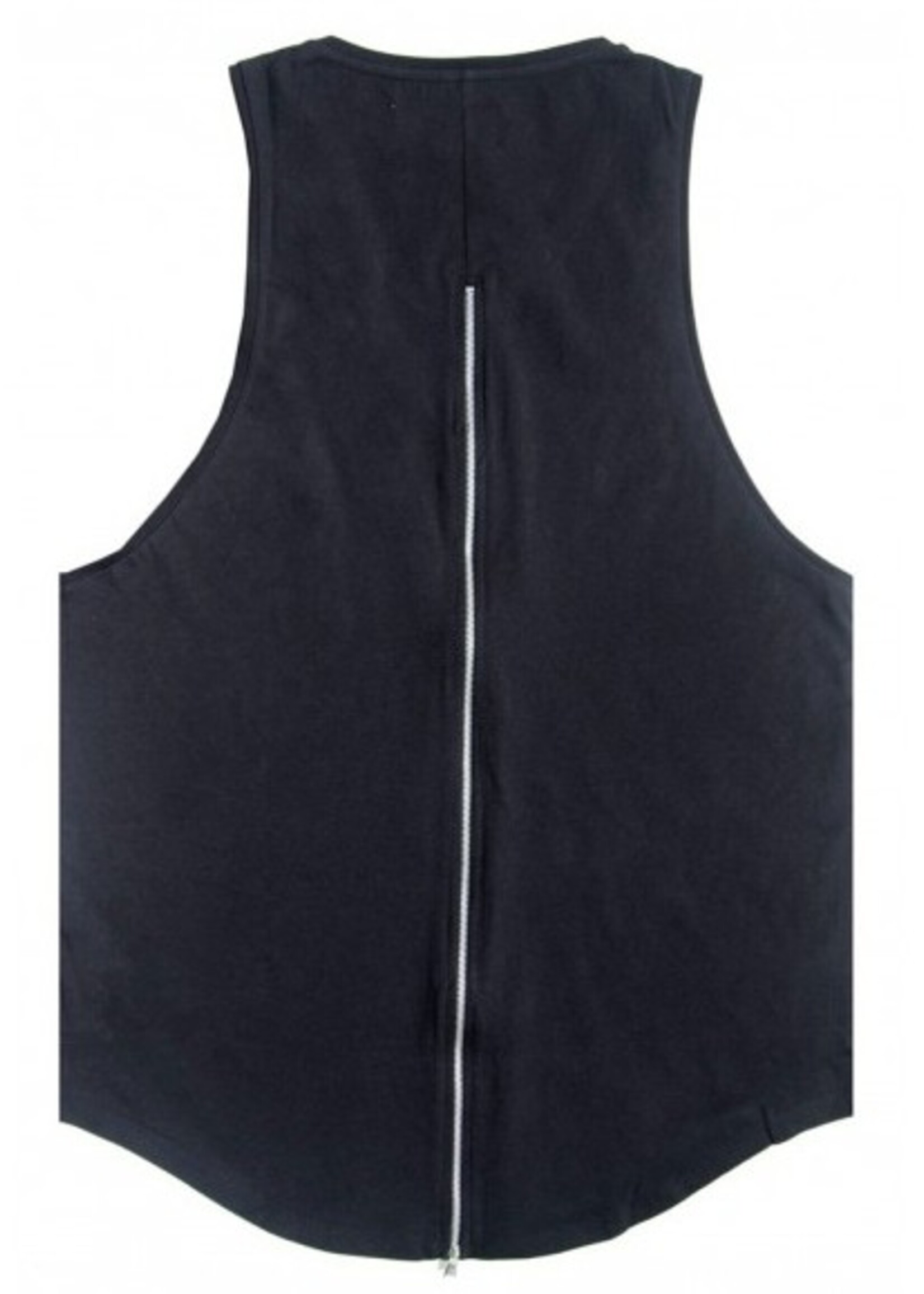 SIXTH JUNE ZIPPER LONG TANKTOP BLACK