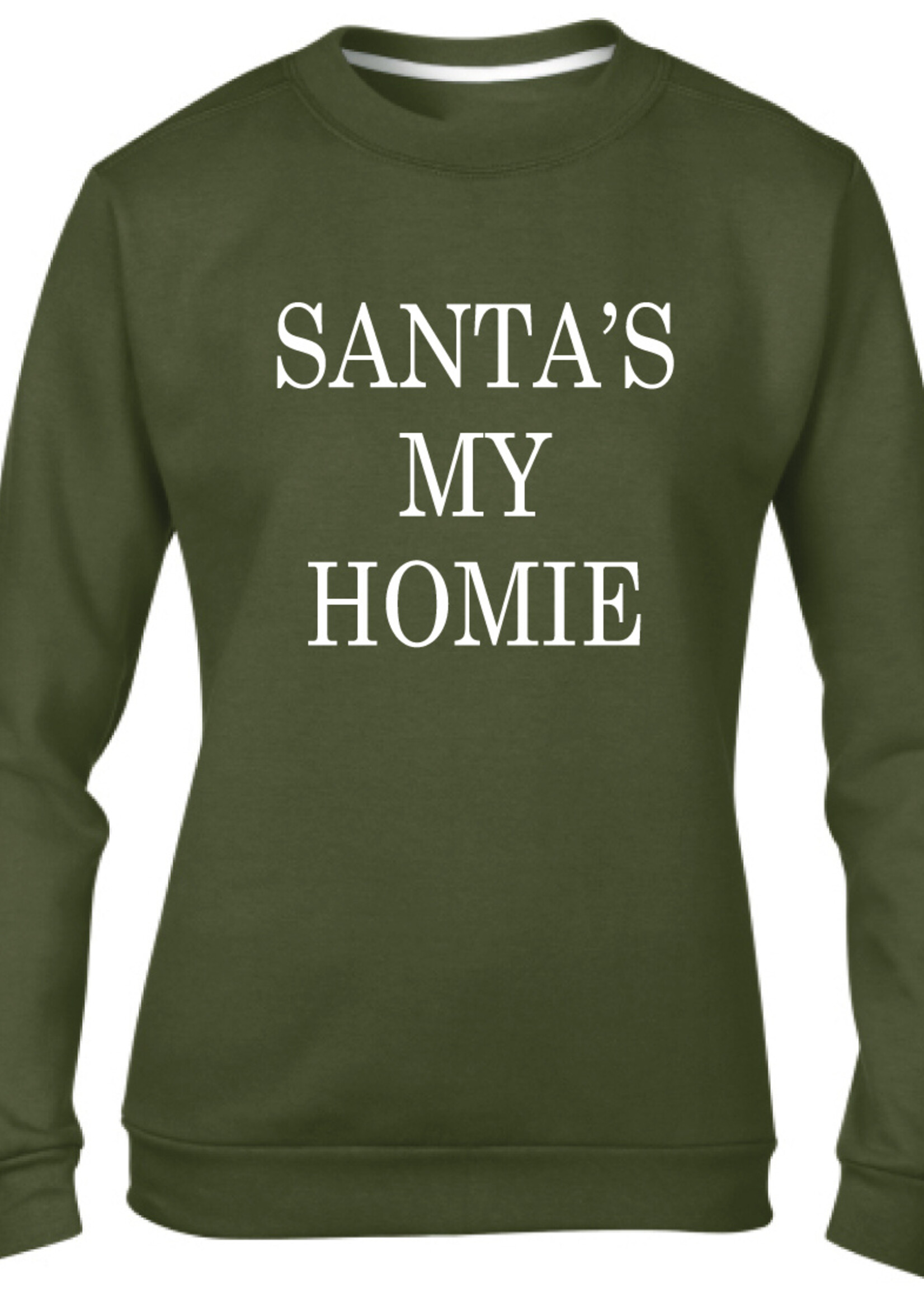 SANTA'S MY HOMIE SWEATER (WMN)