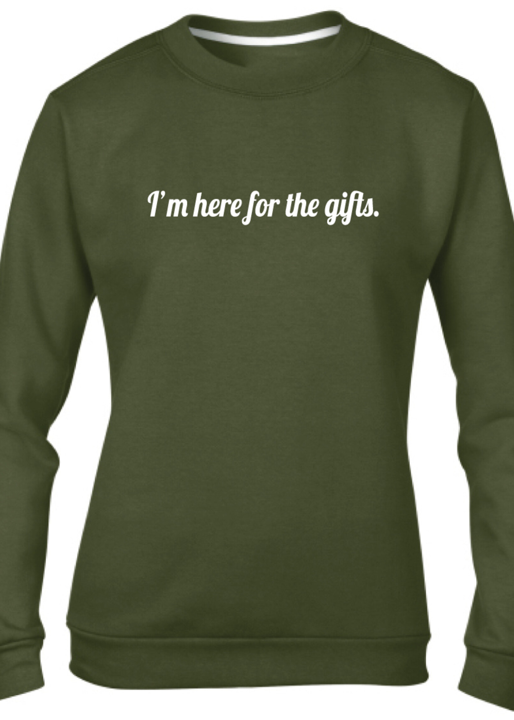 I'M HERE FOR THE GIFTS SWEATER (WMN)