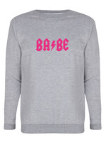 BABE THUNDER SWEATER NEON PINK PRINT