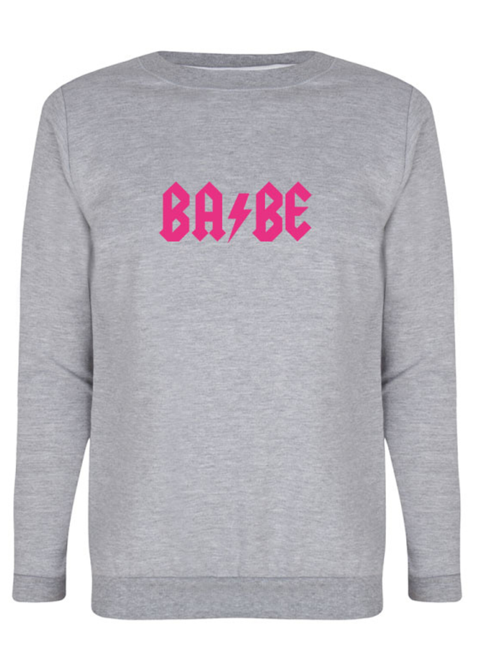 BABE THUNDER SWEATER NEON PINK PRINT
