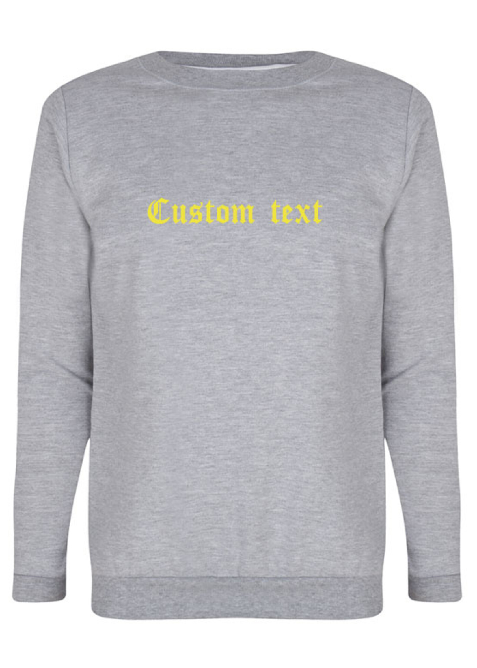 CUSTOM TEXT SWEATER NEON PRINT