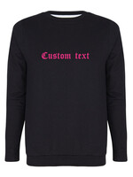 CUSTOM TEXT SWEATER NEON PRINT