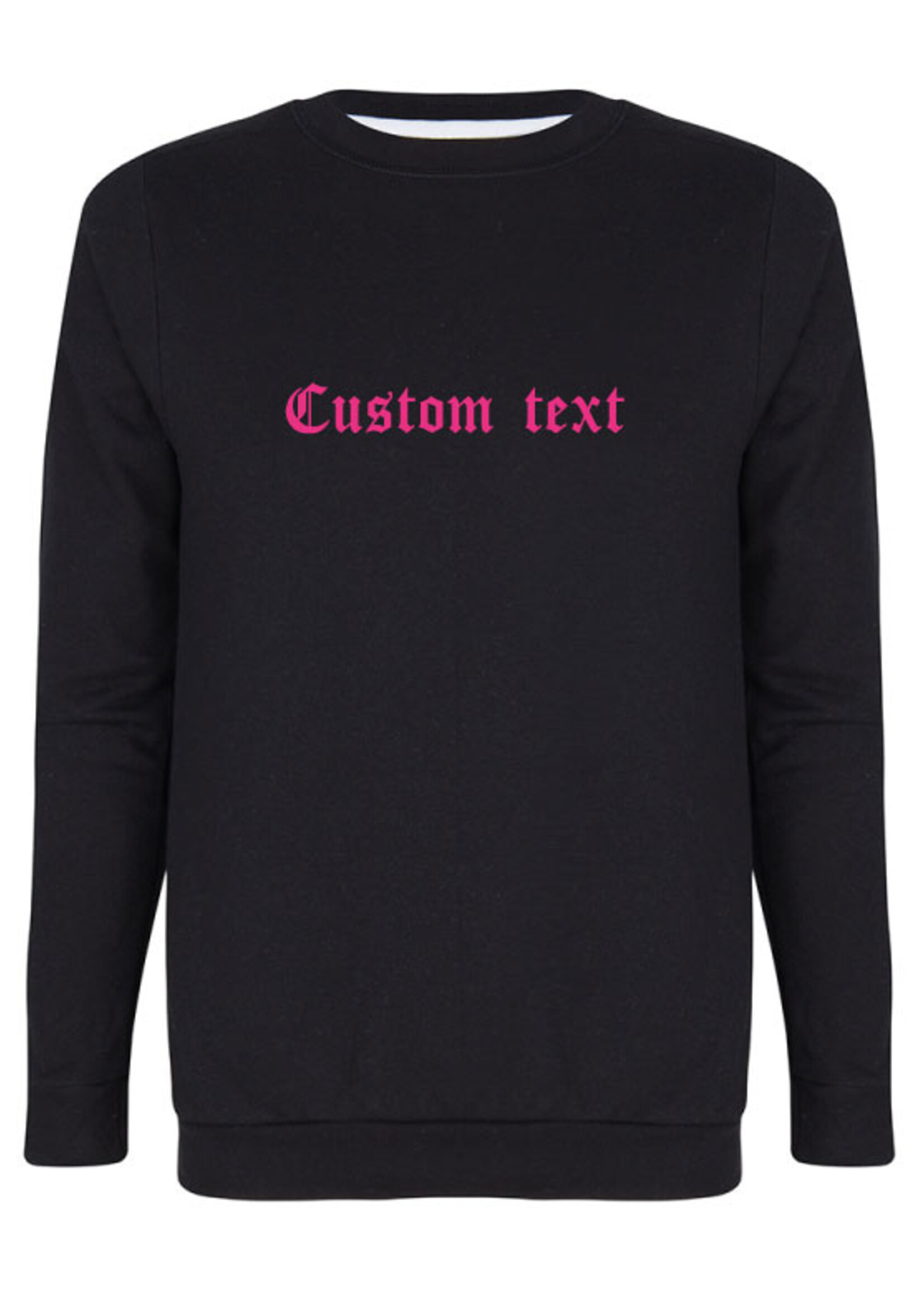 CUSTOM TEXT SWEATER NEON PRINT
