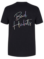 BAD HABITS SIGNATURE TEE HOLOGRAPHIC PRINT