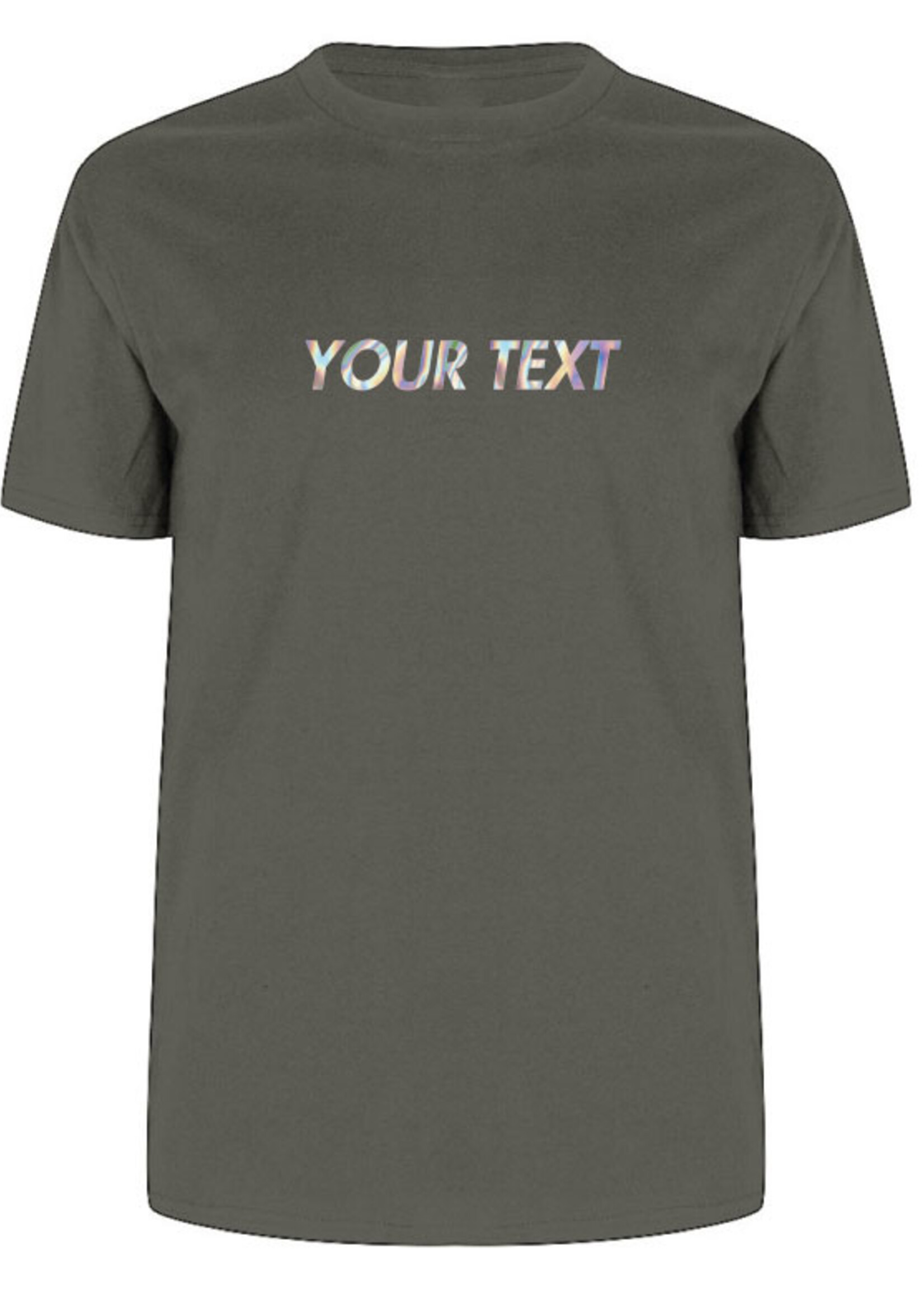 CUSTOM TEXT TEE HOLOGRAPHIC