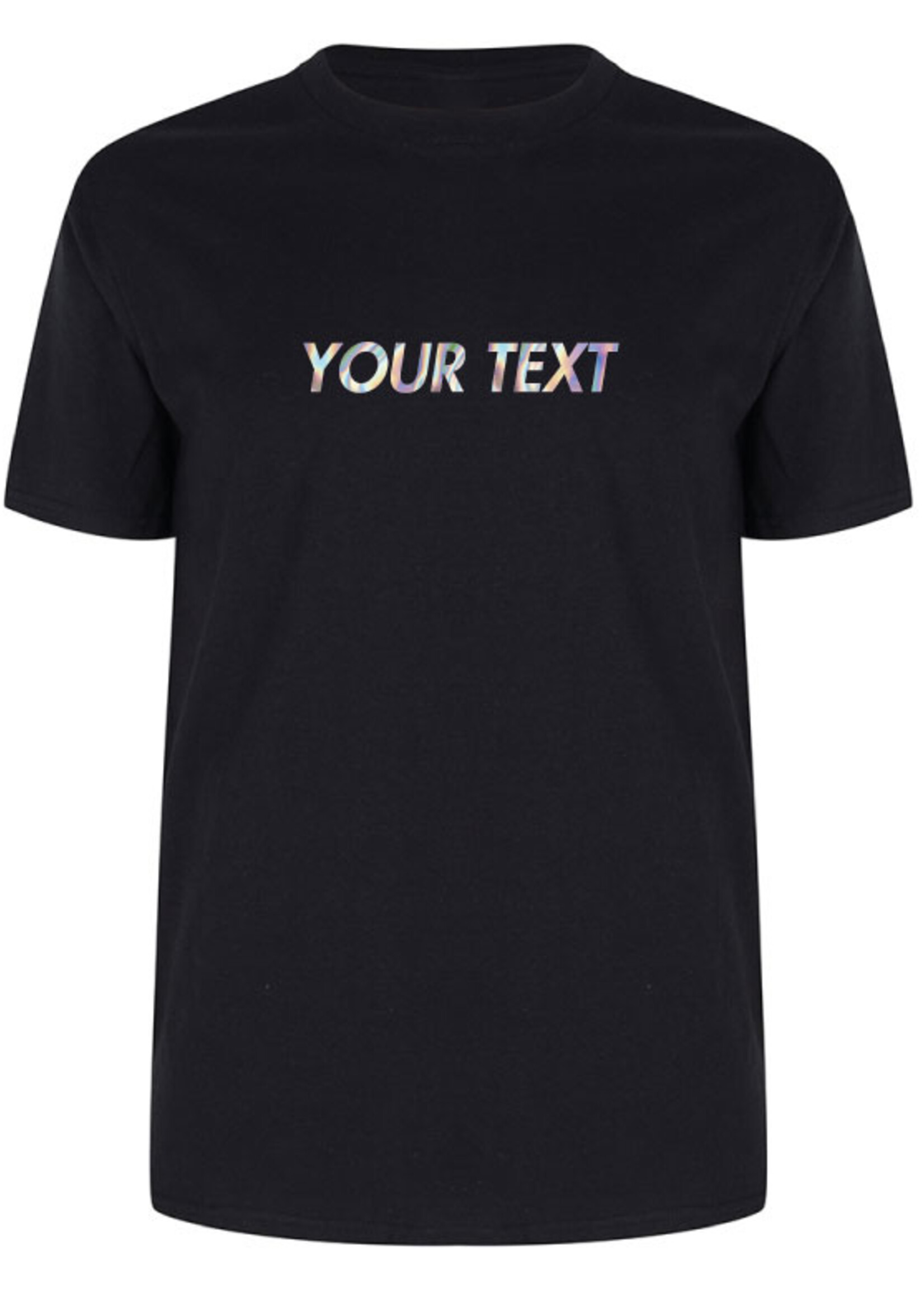 CUSTOM TEXT TEE HOLOGRAPHIC