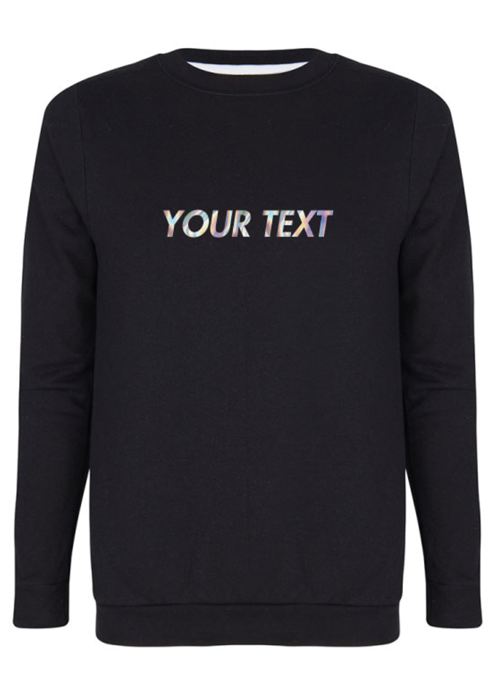 CUSTOM TEXT SWEATER HOLOGRAPHIC