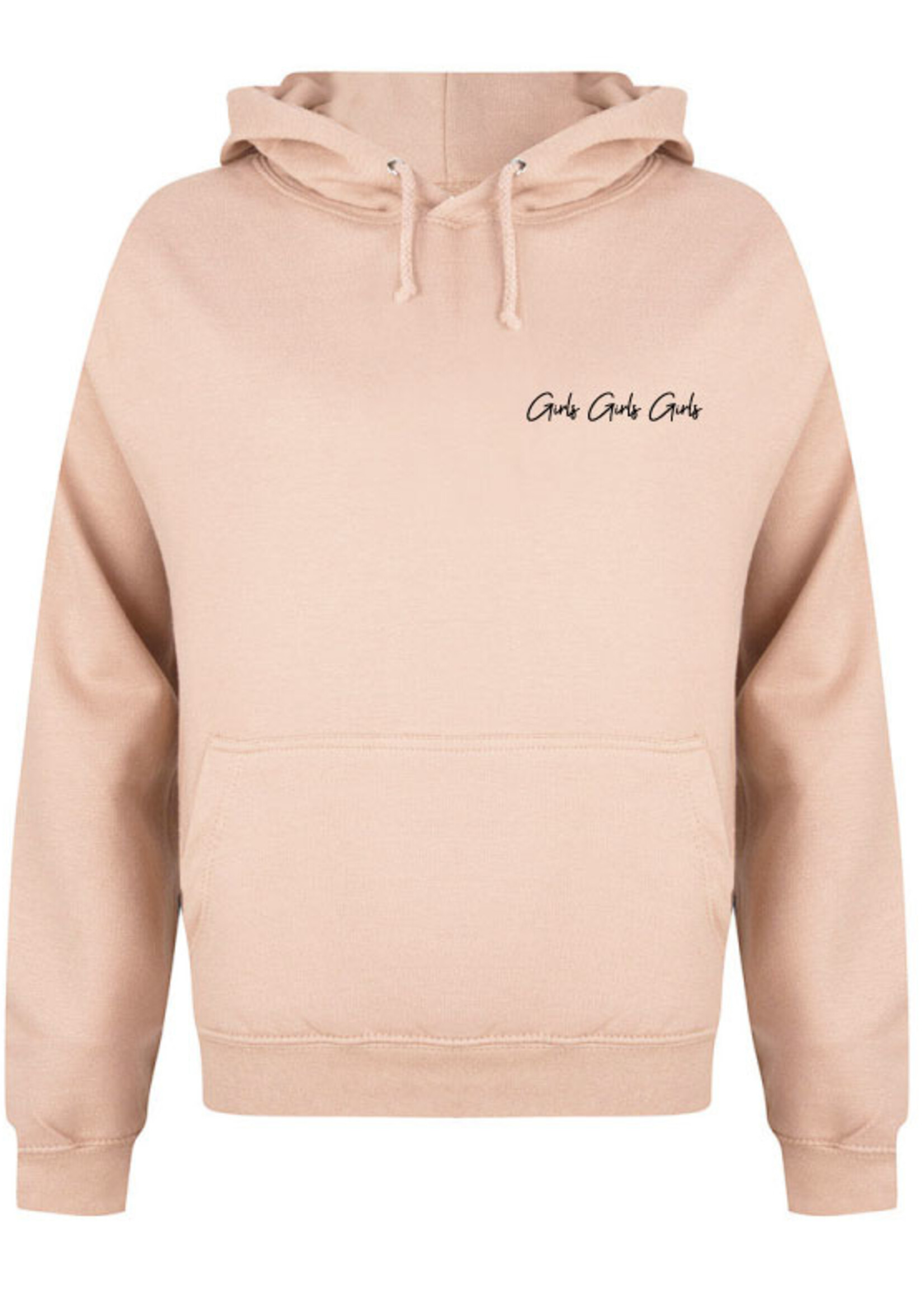 GIRLS GIRLS GIRLS HOODIE SOFT PEACH