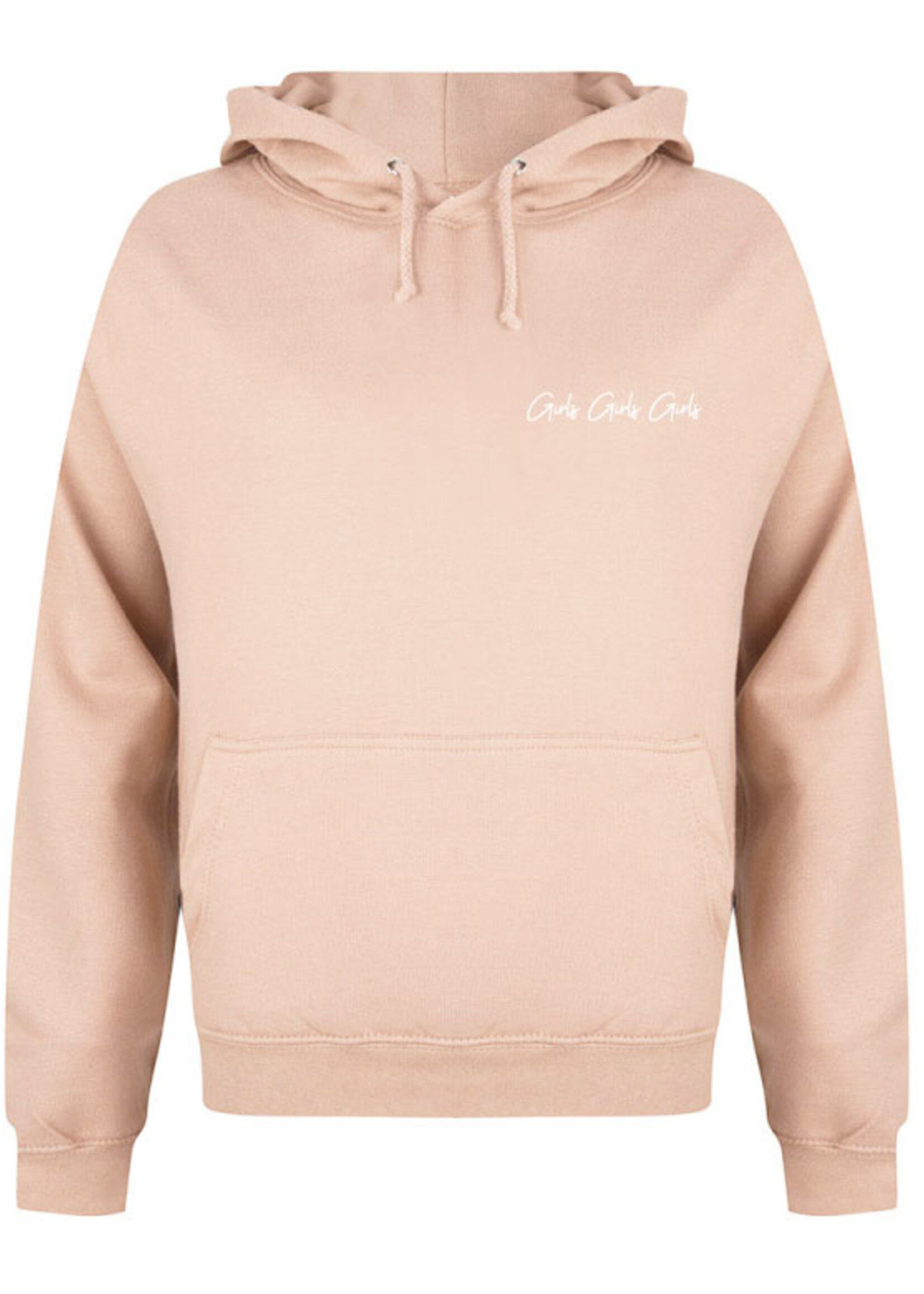 GIRLS GIRLS GIRLS HOODIE SOFT PEACH