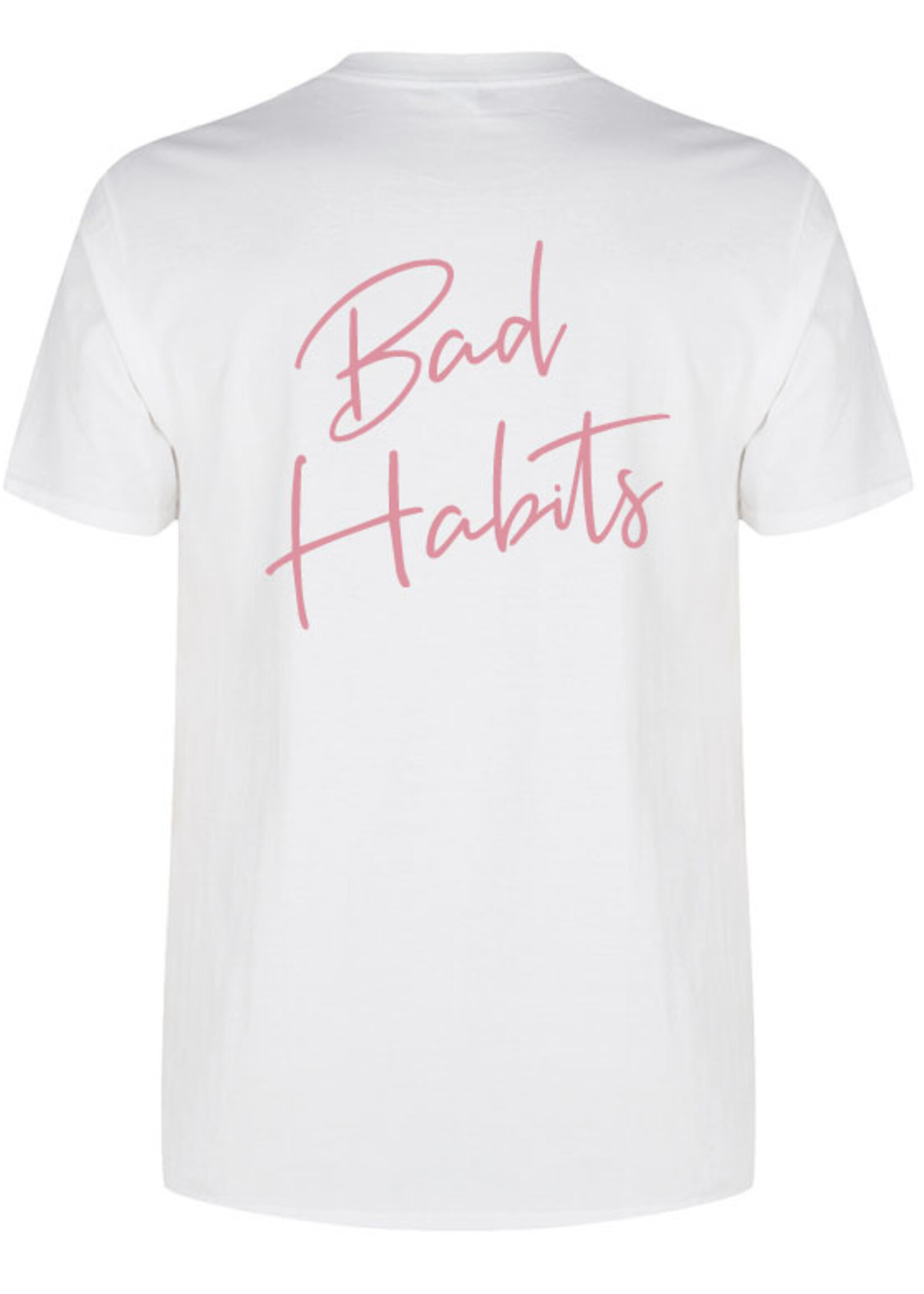 BAD HABITS SIGNATURE TEE SOFT PINK PRINT